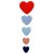 felt heart set of 5