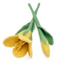 Filzblumen Tulpen zitronengelb 2er-Set
