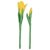 Filzblumen Tulpen zitronengelb 2er-Set