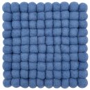Topfuntersetzer 18 cm parisblau viereckig Filzkugel
