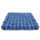 Topfuntersetzer 18 cm parisblau viereckig Filzkugel
