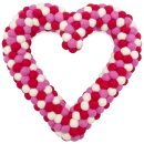Filzkranz Herz LOVE groß, rot/weiß/pink