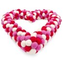 Filzkranz Herz LOVE groß, rot/weiß/pink