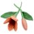 Filzblumen Tulpen rosa 2er-Set