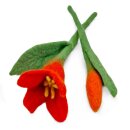 Filzblumen Tulpen rot/orange 2er-Set
