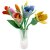 Felted Flowers Tulip 2pcs Set red / orange (09/10)