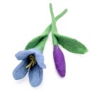 Filzblumen Tulpen blau 2er-Set