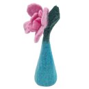 Eierwärmer Filzblume pinke Blüte