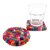 Coaster Tie-Dye round 9cm multi-col.
