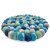 Topfuntersetzer 18 cm Filzkugeln tie dye petrol rund