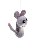 5er-Set Anhänger Filztiere Hund & Katz