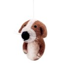 5er-Set Anhänger Filztiere Hund & Katz