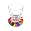 Coaster 9cm round multi-col.