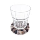 Coaster 9cm round multi-col.
