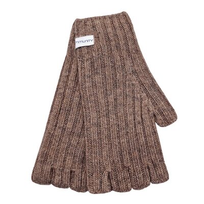 Kaschmir-Handschuhe fingerfrei toastbraun