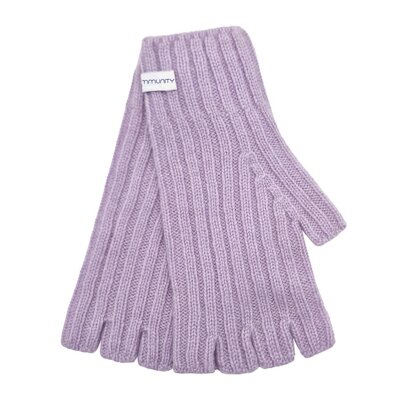 Kaschmir-Handschuhe fingerfrei soft violett