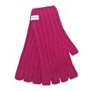 Kaschmir-Handschuhe fingerfrei magentapink