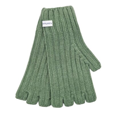 Kaschmir-Handschuhe fingerfrei apfelgrün