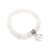 Halbedelstein Armband Weiße Jade