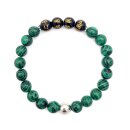 Halbedelstein Armband Malachit & Gravur