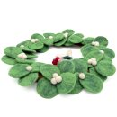 Filzkranz weiße Blüten mit Filzmaus, 35cm