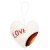 Felted Christmas Hanger white Heart