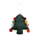 Filzanhänger Baumschmuck Tannenbaum mit Kugeln