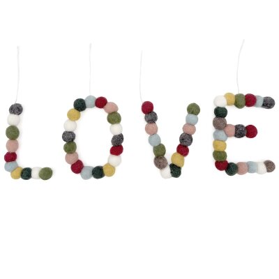 Filzanhänger-Buchstaben LOVE
