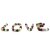 Filzanhänger-Buchstaben LOVE