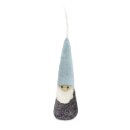 Felted Hanger Imp w. Pointed Hat pastel blue