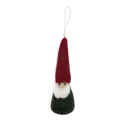 Felted Hanger Imp w. Pointed Hat dahlia red