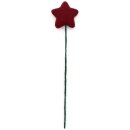 Filzstecker Stern am Stiel dahlienrot