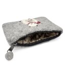 Filzbeutel Eisbär mit Kind 19 x 13 cm
