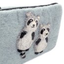Felted Bag little Racoon 15 x 12 cm