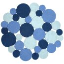 Tischset Platzmatte Kreise 38 cm blau mix