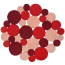 Tischset Platzmatte Kreise 38 cm rot mix