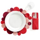 Tischset Platzmatte Kreise 38 cm rot mix