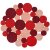 Tischset Platzmatte Kreise 38 cm rot mix