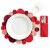 Tischset Platzmatte Kreise 38 cm rot mix