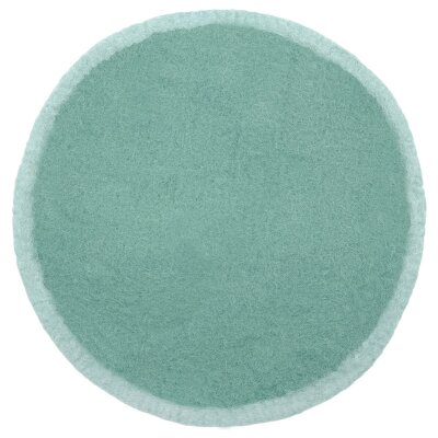Tischset Platzmatte Kontrast 38 cm rund aquamarinblau