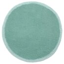 Tischset Platzmatte Kontrast 38 cm rund aquamarinblau