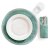 Tischset Platzmatte Kontrast 38 cm rund aquamarinblau