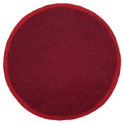 Tischset Platzmatte Kontrast 38 cm rund dahlienrot