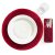 Tischset Platzmatte Kontrast 38 cm rund dahlienrot