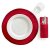 Placemat Contrast Egde coral red
