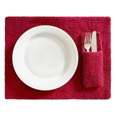 Tischset Platzmatte Basic 33 x 45 cm dahlienrot