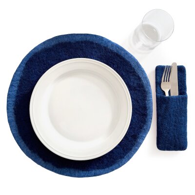 Cutlery Pouch Basic 8x22cm atlantic blue