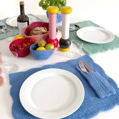 Placemat Wavy Edge paris blue