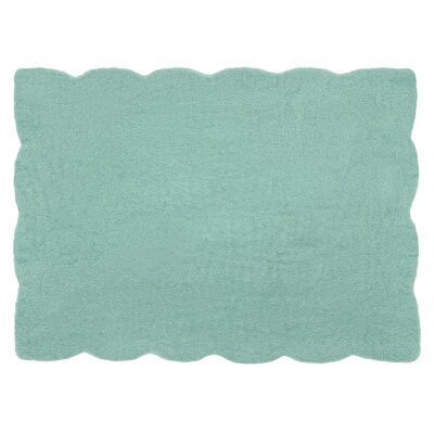 Placemat Wavy Edge aquamarin blue