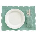 Besteckhülle Welle 23 cm aquamarinblau